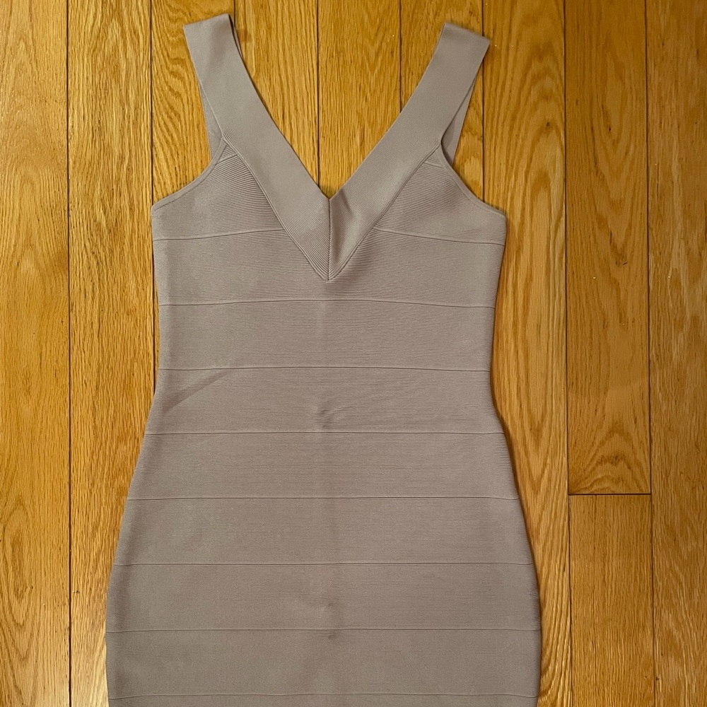 Guess Taupe Bandeau Dress